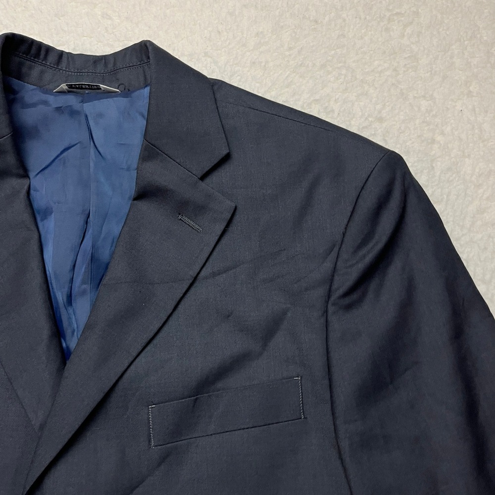 Gino Valentino Blazer Mens‎ 40S Navy Blue Luigi Botto Wool Silk Sport Coat Italy